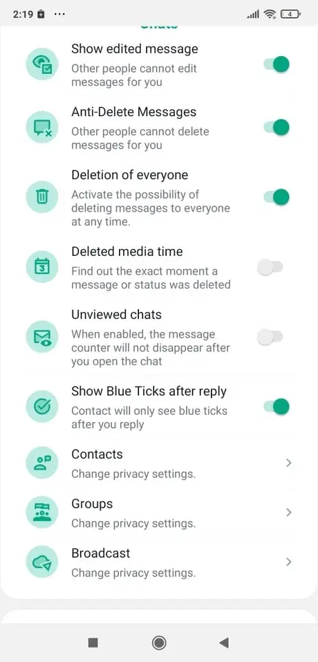 GB WhatsApp screen 3