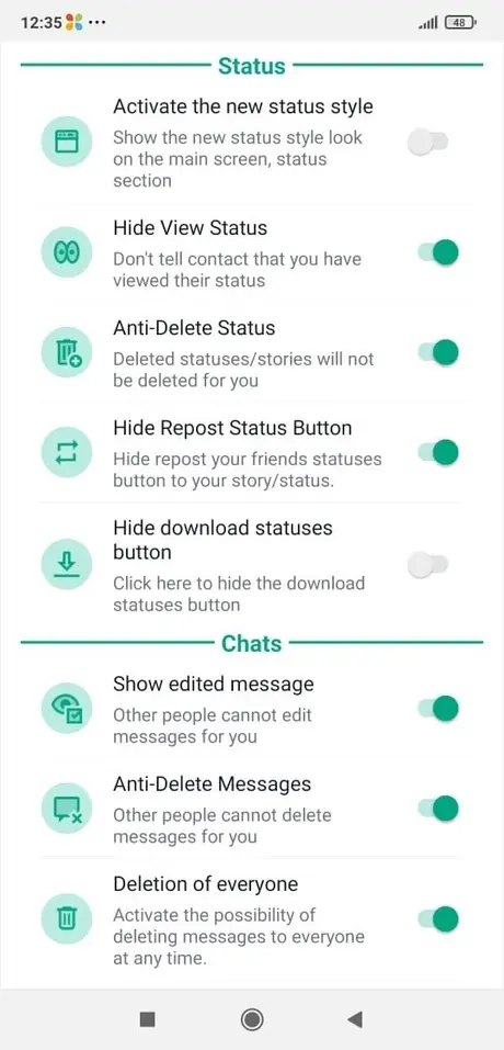 GB WhatsApp screen 4